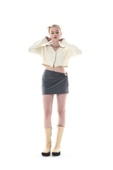 カットアウトミニスカート/CUT OUT MINI SKIRT