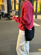 ロイドダブルサイドマルチファンクションオーバーサイズフィットスウェットシャツ / Lloyd's double sided multifunctional oversized fit sweatshirt (12 colors)