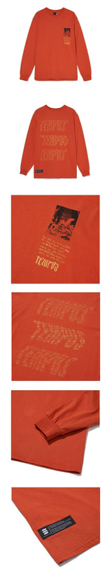 ハンドライティングロングスリーブTシャツ / HANDWRITTEN LONG SLEEVE [ORANGE]