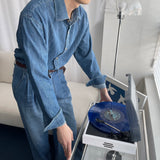 コールマンリネンツータックデニム / LE Coleman Denim Long-Sleeved Shirt