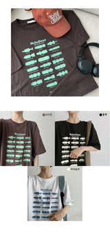 リズミックショートスリーブT / Rhythmic short-sleeved T-