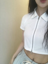Sunday crop zip up