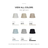 Stud Drop Over Fit Wool Bucket Hat Beige