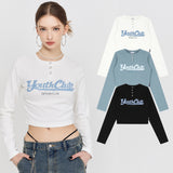 ユースクラブスナップクロップロングスリーブ / Youthclub snap crop long sleeve - 3 color