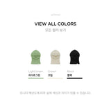 Monogram Label Soft Knit Balaclava Cream