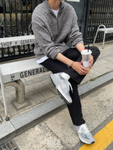 LMN ミックスセミジップアップニットウェア / LMN Mix Semi-Zipup Knitwear (11 colors)