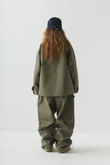 ロゴカラーコットンベーシックジャケット/BSR2223FWJK065 LOGO COLLAR COTTON BASIC JACKET KHAKI