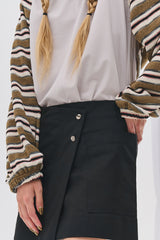 スポットレイヤードベルトスカート/Spot Layered Belt sk (2 colors)
