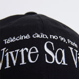 VIVRE SA VIE BALL CAP BLACK (6563458121846)