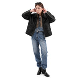 WRINKLE LEATHER SINGLE JACKET BLACK