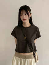 ポシカラーシャーリングポケットナイロンミディスカート / Poshi color shirring pocket nylon midi skirt