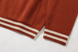 Spread Star Knit Zip-up (Brick)