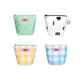 チェックジッパーポーチ (S size)(4design)
