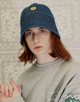 SM:]E DENIM ROUND BUCKETHAT INDIGO (6691415064694)