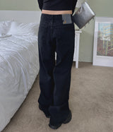 2ボタンワイドデニムパンツ / no.1796 Two-Button Wide Denim Pants (3color)