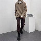 ラムウールタートルネックセミジップ / UN Ramswool Turtleneck Semi Zip-Up (4 colors)