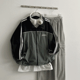 リジョイニングファイルジップアップトラックトップ/Rejoining file zip-up track top