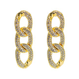 [BLACKLABELl]PONDEL cubic chain earring (6582451699830)