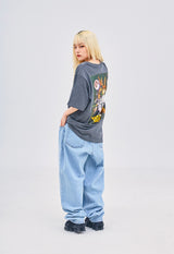 バギーデニムパンツ/MBSRCOPT101 MID90 BAGGY DENIM PANTS LIGHTBLUE