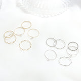 デイリーレイヤードリング 6セット / Daily layered ring 6 set (2 color)