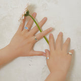 ハッピーバットアンハッピーフラワーオープンリング / happy but unhappy flower open ring  vol.2