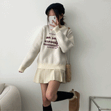 シャーリングシックレタリングニット