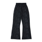 Graphic Semi-Bootcut Pants [NAVY] (6674496618614)