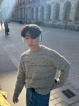 Dミックスオーバーニット / ASCLO D Mix Over Knit (3color)
