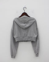 ジュリクロップフードジップアップ / Juri Crop Hood Zip-up (3color)