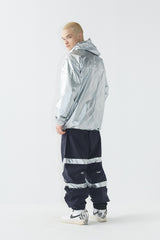 ラウンドラインフーデッドジャケット/BSR2223FWJK044 ROUND LINE HOODED JACKET SILVER