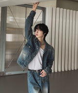 【PREMIUM/MADE】シグネチャーモールドクロップデニムジャケット
