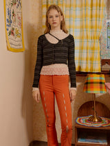 Cross Line Crop Knit (Black)