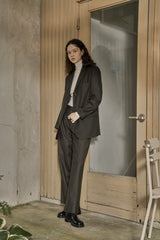 ウールツイルセットアップジャケット/WOOL TWILL SETUP JACKET_DEEP KAHKI