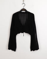 タッセルビーチウェアヴィンテージスカッシュニットカーディガン / Tassel Beachwear Vintage Scasi Knit Cardigan