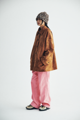 Corduroy Pintuck Band Pants  (pink)