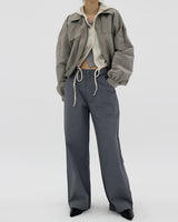 ベルクロルーズワイドパンツ / Velcro loose wide pants (2color)