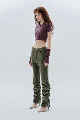 シャーリングパンツ / shirring pants_khaki