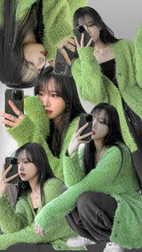 Leo Boucle Hair Cardigan (3color)