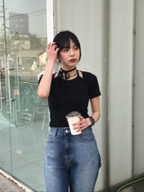 Side line over denim
