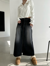 ダブルポケットロングスカート/no.713 Double Pocket Long Skirt (2color)