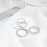 デイリーチェーンリングセット- 5セット / Daily Chain Ring Set - 5 set (2 color)