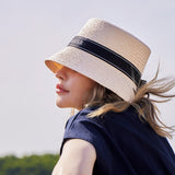 Ribbon paper bucket hat Pink