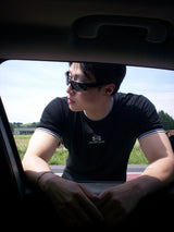SUPPORTSERIES Line Half T-shirts BLACK
