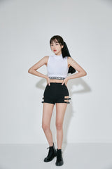 バルジングハイネッククロップトップ / TOP(9048) Bulging High Neck Crop Top
