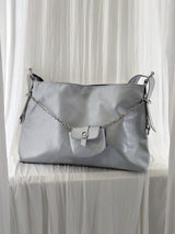 Mosion AirPods Chain Silver Big Shoulder Bag