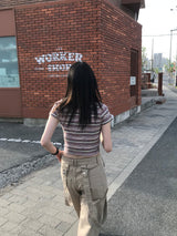 オーバーオールスタイルコットンパンツ