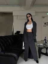 mega deep slit maxi long skirt
