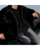 UI Mink Fur Turtleneck Zip-Up Jumper (5 colors)