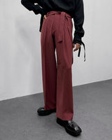 FLベルトサイドバンディングワイドスラックス/FL Belted Side Banding Wide Slacks (4 colors)