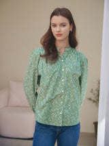 HENRY NECK SHIRRING BLOUSE_GREEN (6638369013878)
